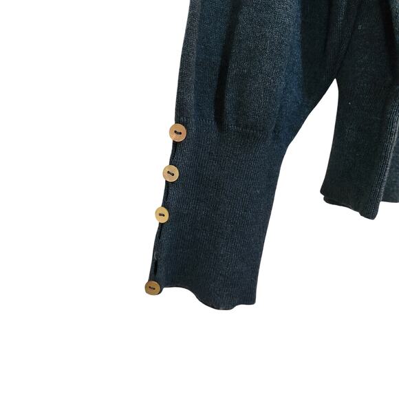 Molly Bracken Navy Blue Casual Long Sleeve Pullover Mock Neck Sweater Large - Picture 6 of 10